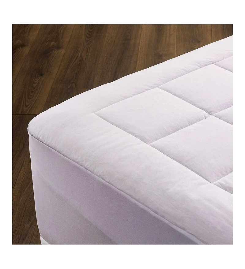 Circles Home Circleshome Ultra-Plush Down Alternative Cotton Top Mattress Pad White Twin