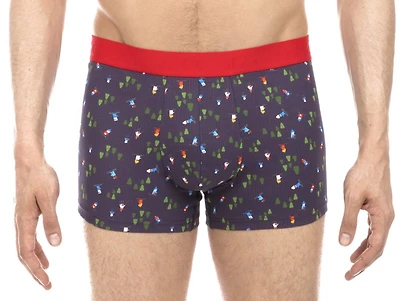 Men's Winter Skier Print Boxer Brief