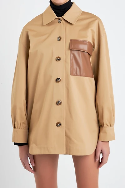 Women's Cotton Twill Shirt Jacket
