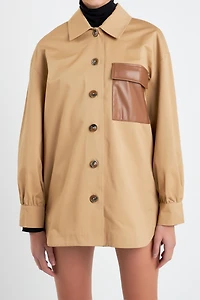 Women's Cotton Twill Shirt Jacket