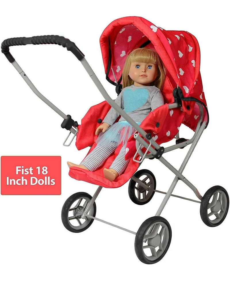 The New York Doll Collection Bassinet Stroller with Travel Carry Bag