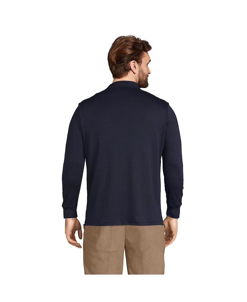 Lands' End Big & Tall Long Sleeve Super Soft Supima Polo Shirt