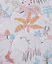 Intelligent Design Iris Woodland Animals Reversible Cotton Piece Quilt Set