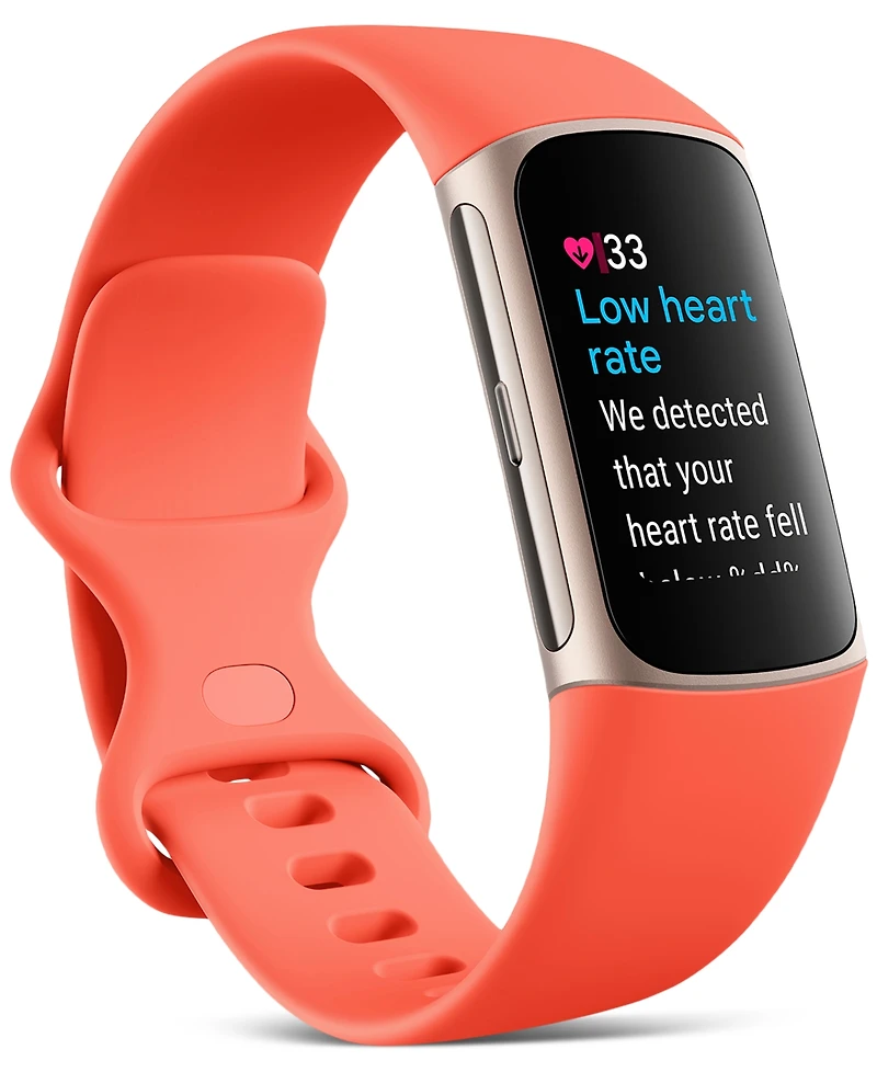 Fitbit Unisex Charge 6 Silicone Fitness Tracker Watch 36mm