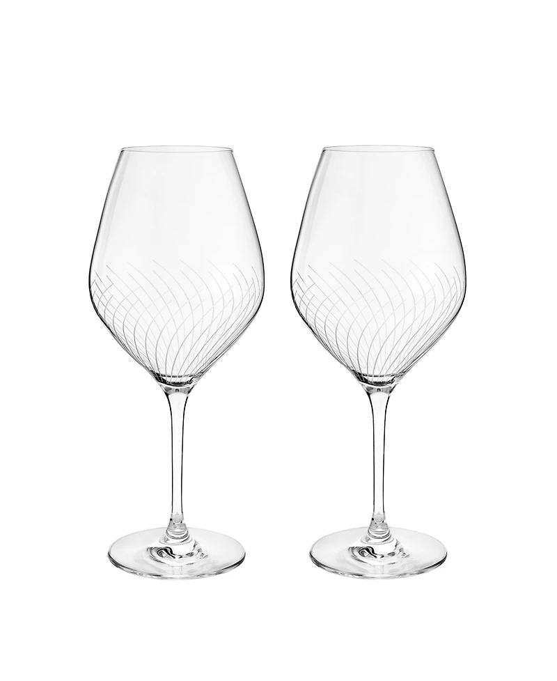 Rosendahl Holmegaard Cabernet Lines 23.3 oz Burgundy Glasses, Set of 2