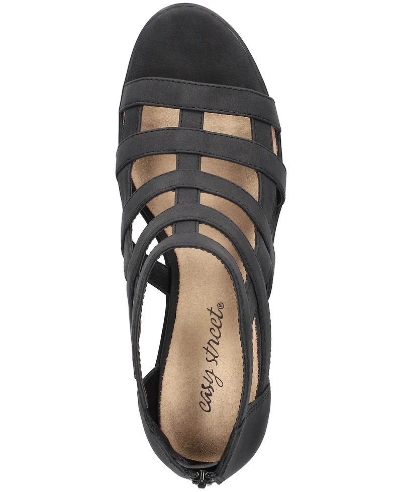 Easy Street Women's Marg Zip Gladiator Sandals