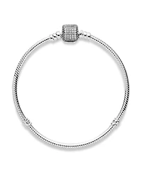 Pandora Moments Cubic Zirconia Sparkling Pave Clasp Snake Chain Bracelet