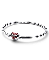 Pandora Moments Sterling Silver Marvel Spider-Man Mask Clasp Bangle Bracelet