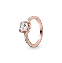 Pandora Cubic Zirconia Timeless Square Sparkle Halo Ring
