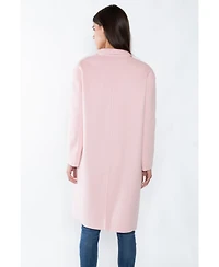 Jennie Liu Women's Cashmere Wool Double-faced Lapel Overcoat