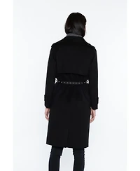 Jennie Liu Women's Cashmere Wool Double-faced Overcoat
