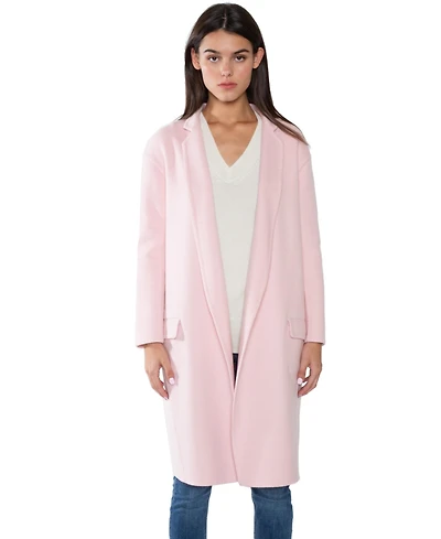 Jennie Liu Women's Cashmere Wool Double-faced Lapel Overcoat