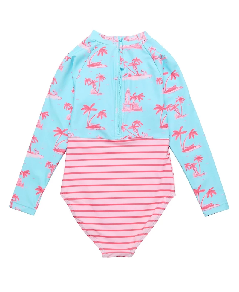 Toddler, Child Girls Lighthouse Island Sustainable Ls Surf Suit