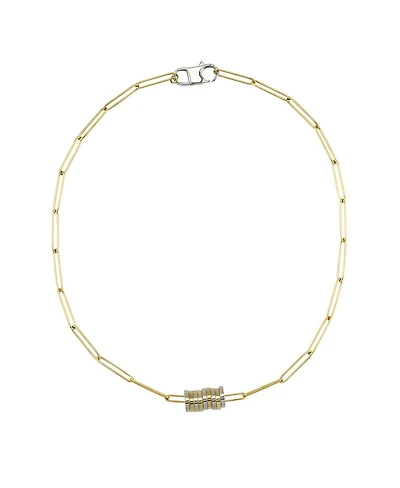 Reese Disc Two Tone Necklace