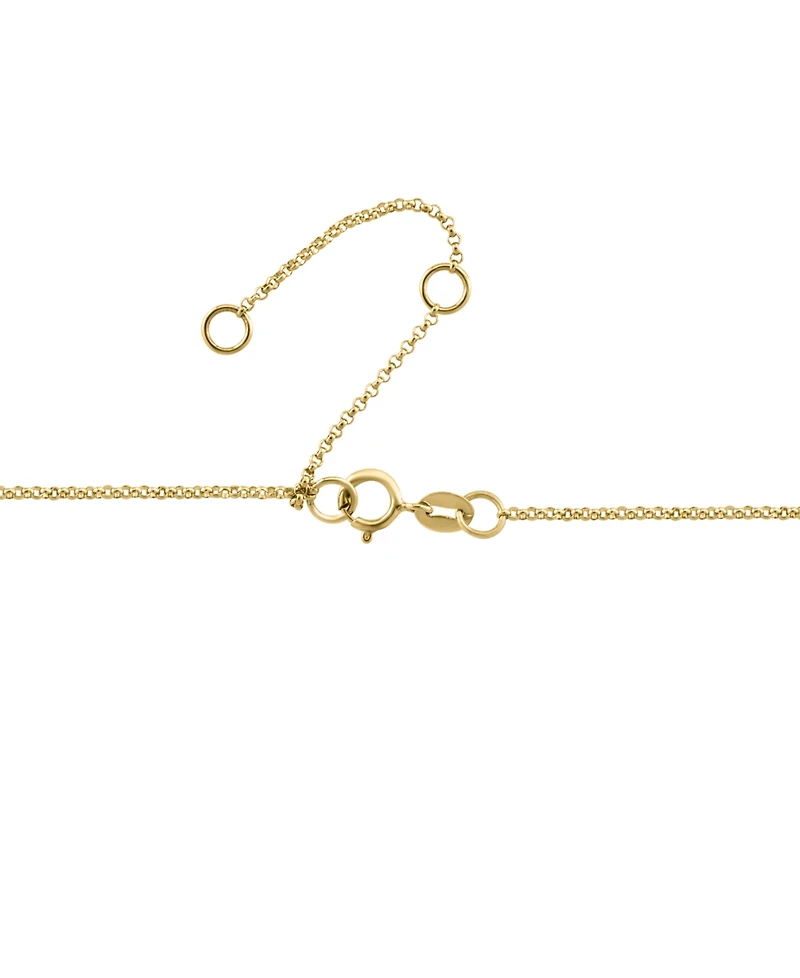 Effy Onyx & Diamond (1/5 ct. t.w.) Heart Halo Pendant Necklace in 14k Gold, 16" + 2" extender