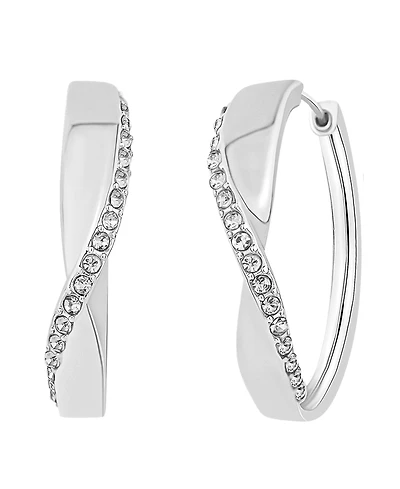 And Now This Crystal Twist Hoop Earring