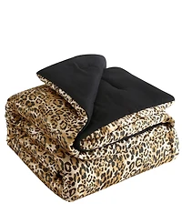 Juicy Couture Monica Leopard Satin 2-Pc. Reversible Comforter Set, Twin/Twin Xl