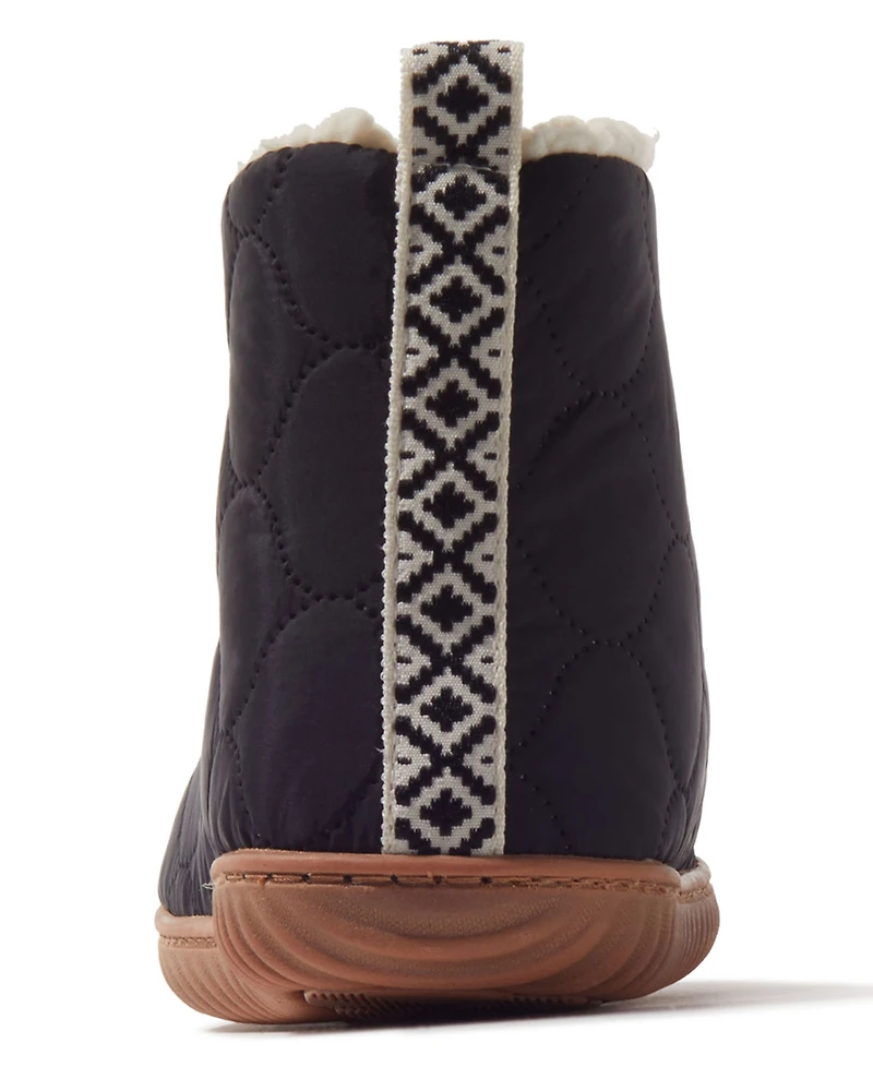 Dearfoams Women's Warm Up Bootie House Shoe Boot Slipper