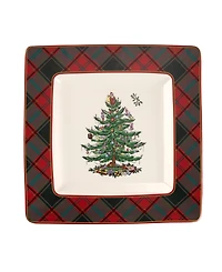 Spode Christmas Tree Tartan 9-Piece Hot Chocolate Set