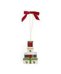 Spode Christmas Tree Tartan Ornaments, Set of 2