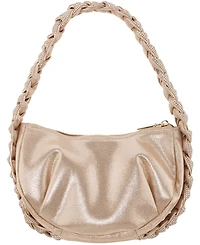 Nina Braided Crystal Hobo Bag