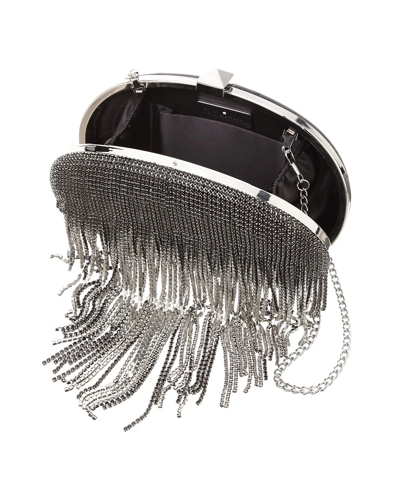 Nina Crystal Chain Draped Minaudiere