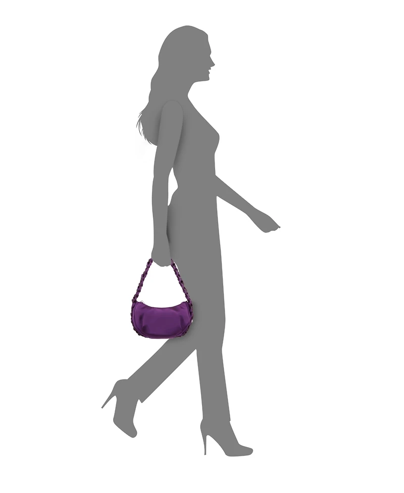Nina Braided Crystal Hobo Bag