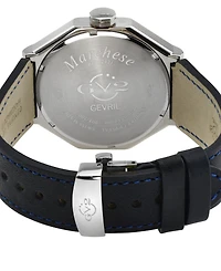 GV2 by Gevril Men's Marchese Blue Leather Watch 44mm