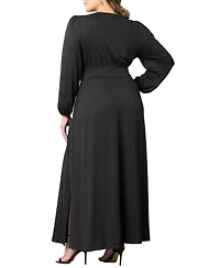 Kiyonna Plus Kelsey Long Sleeve Maxi Dress