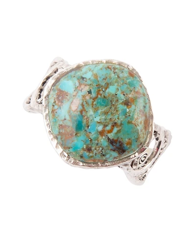 Barse Hypnosis Genuine Turquoise and Sterling Silver Abstract Ring