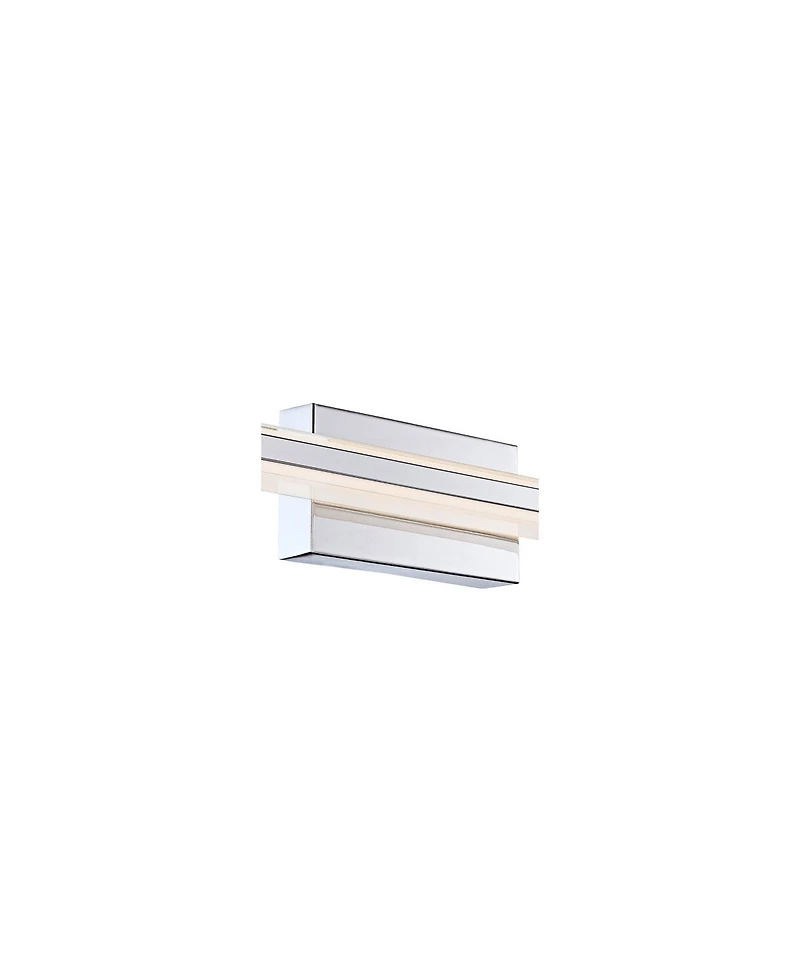 Possini Euro Design Modern Wall Lights Set of 2 Chrome Hardwired 4 1/2" Led Fixture White Glass Shade for Bedroom Bathroom Vanity