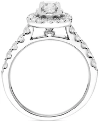 Diamond Halo Engagement Ring (1 ct. t.w.) in 14k White Gold