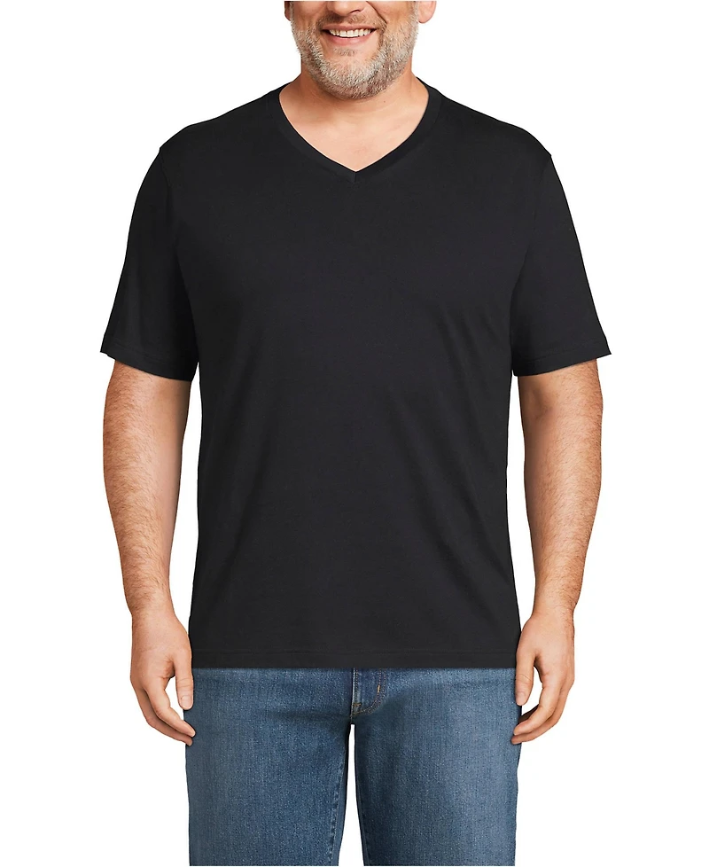 Lands' End Big & Tall Super-t Short Sleeve V-Neck T-Shirt