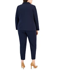 Tahari Asl Plus Size Two Button Roll Tab Jacket Sweater T Shirt Shannon Pants