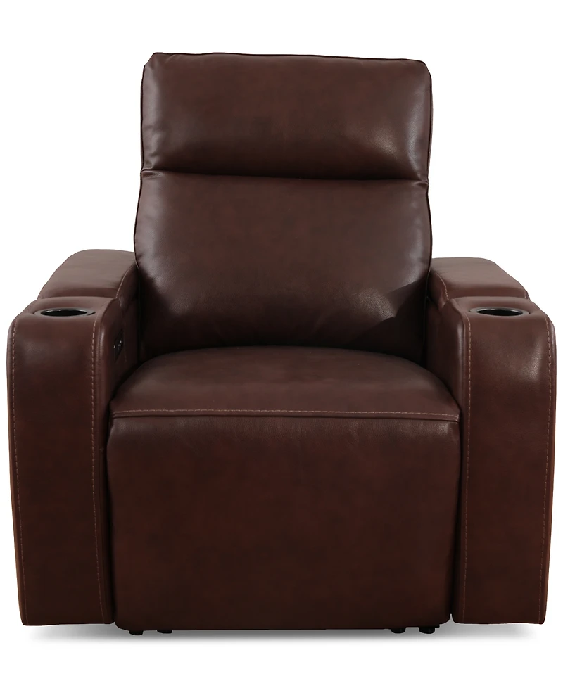 Greymel 37" Zero Gravity Leather Chair with Power Headrest, Created for Macy's