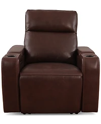 Greymel 37" Zero Gravity Leather Chair with Power Headrest, Created for Macy's