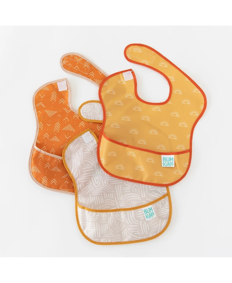 Bumkins SuperBib Baby Boys and Girls Bibs, Pack of 3
