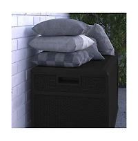 120 Gallon Weather Resistant Outdoor Storage Box For Decks, Patios, Poolside And More