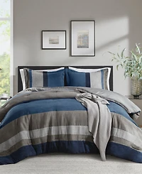 510 Design Boulder Stripe Micro Suede 2-Pc. Comforter Set, Twin/Twin Xl