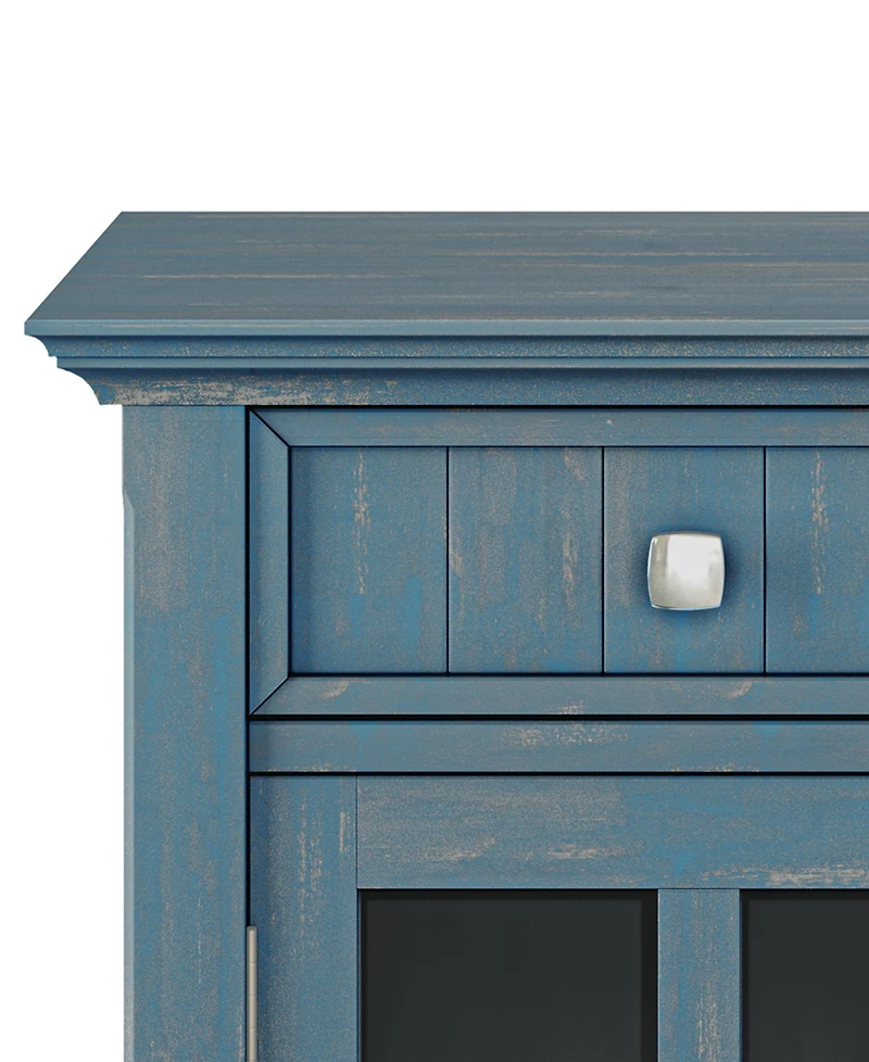 Simpli Home Acadian 36" Solid Wood Entryway Storage Cabinet