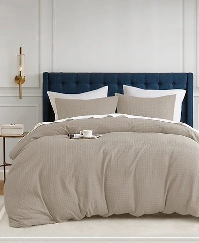 510 Design Mina Waffle Textured 3-Pc. Duvet Cover Set, King/California King
