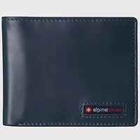 Alpine Swiss Mens Commuter Rfid Bifold Wallet 2 Id Windows Divided Bill Section