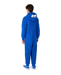 OppoSuits Little Boys Cookie Monster Zip Up Onesie Outfit
