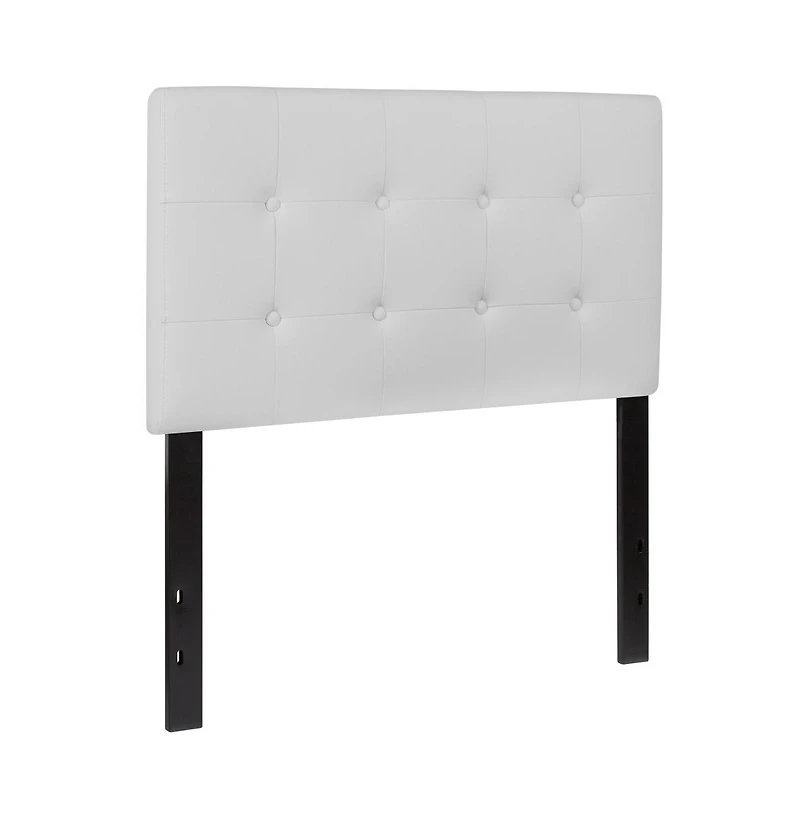 Button Tufted Twin Upholstered Headboard