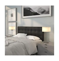 Button Tufted Queen Upholstered Headboard