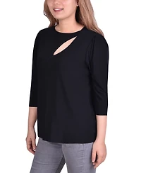 Ny Collection Petite Space Dyed Studded Top