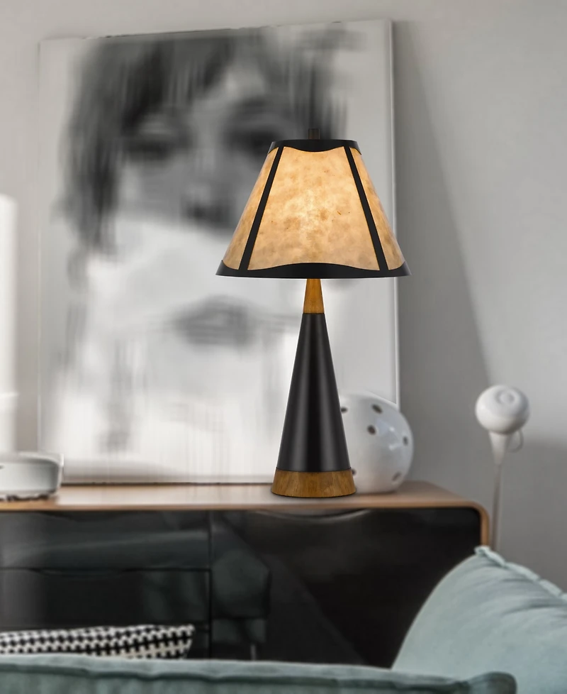 29.5" Height Metal and Wood Table Lamp with Shade