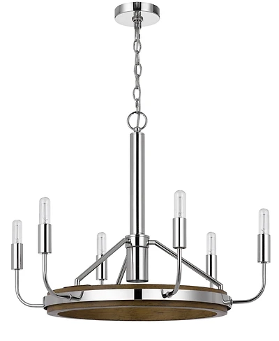 Saluda 6 Light 20" Height Metal Chandelier