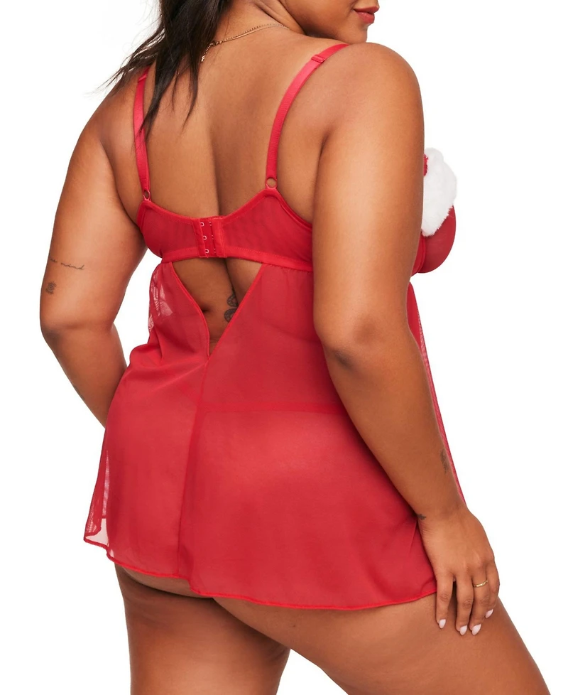 Claussine Women's Plus-Size Babydoll Lingerie