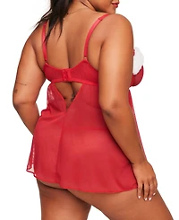 Claussine Women's Plus-Size Babydoll Lingerie